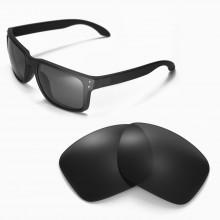 Walleva Black ISARC Polarized Replacement Lenses for Oakley Holbrook(OO9102 Series) Sunglasses